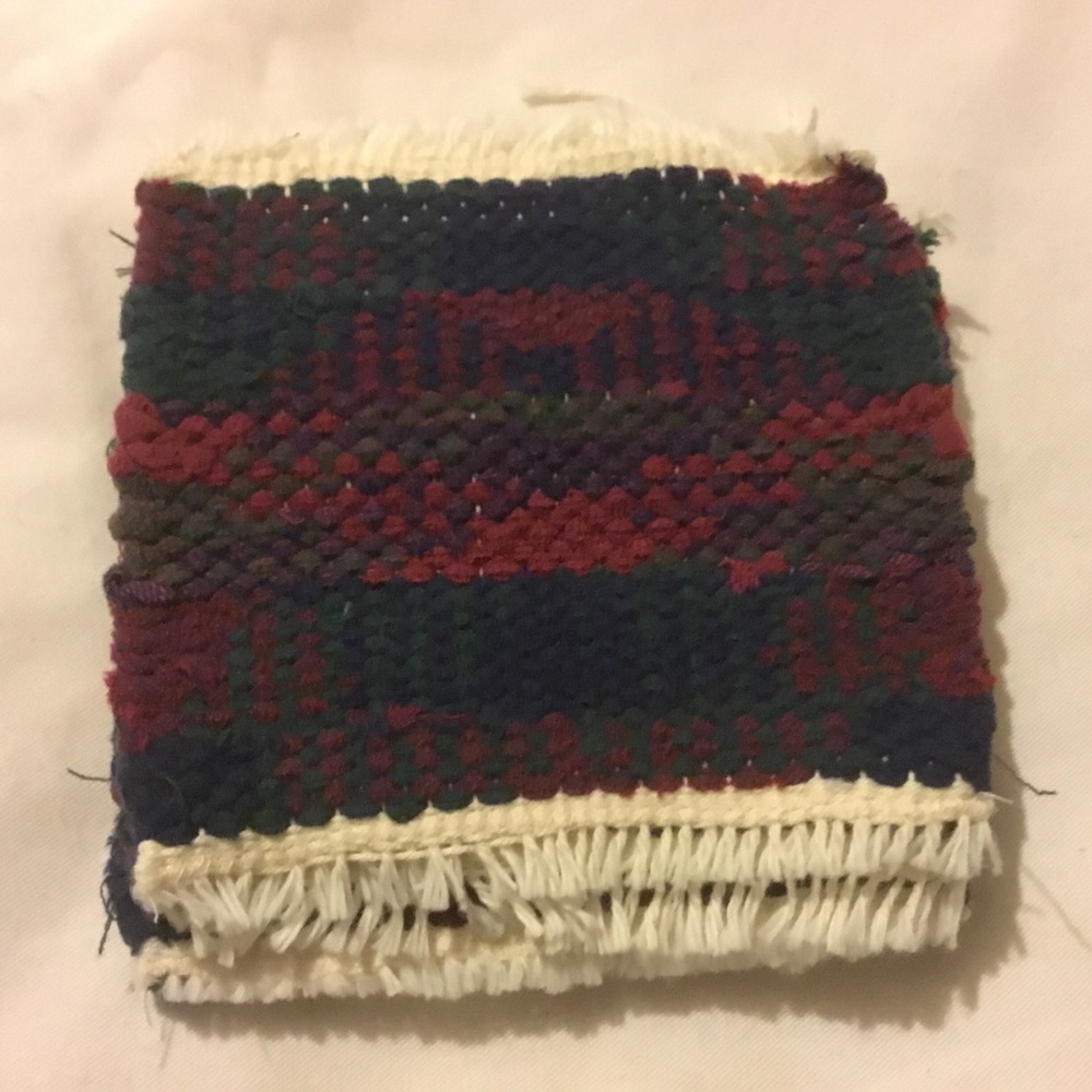 Mug Rug Handcrafted Coaster Set of 4, Color Multi